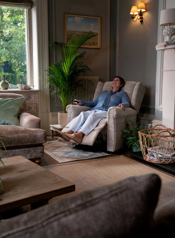 Henley Wingback Riser Recliner in use