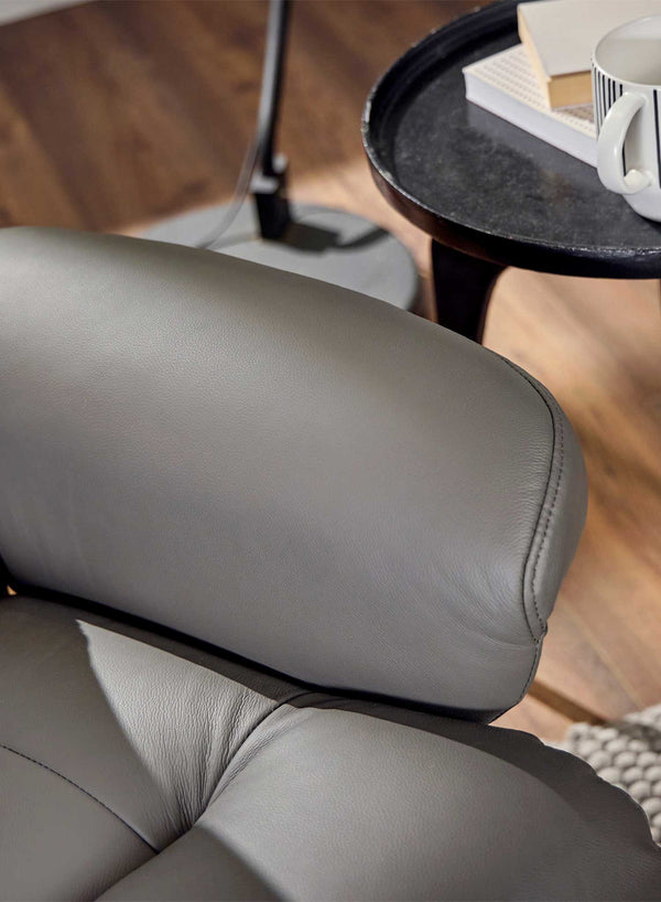 Toronto Heat and Massage Swivel Recliner in use
