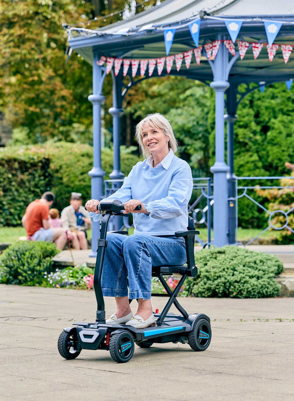 Li-Tech Cybex Electric Folding Scooter in use