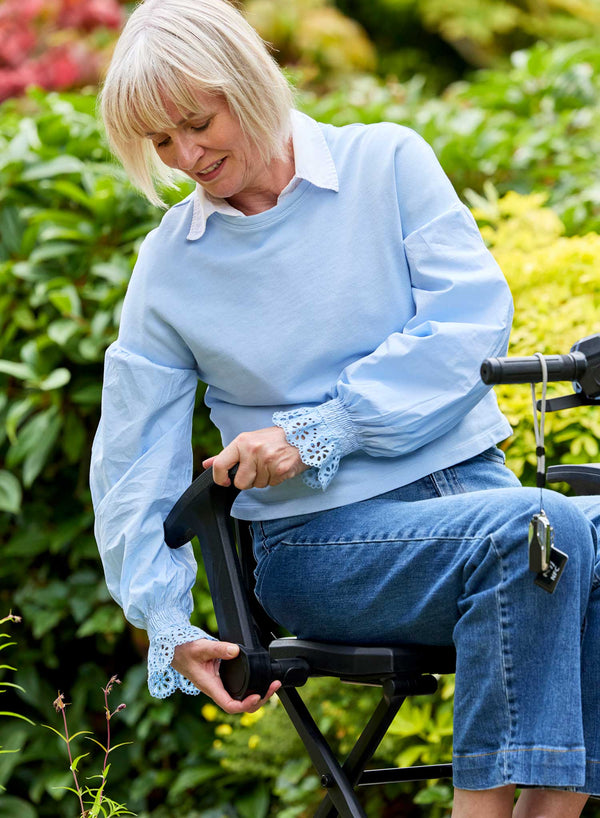 Li-Tech Cybex Electric Folding Scooter in use