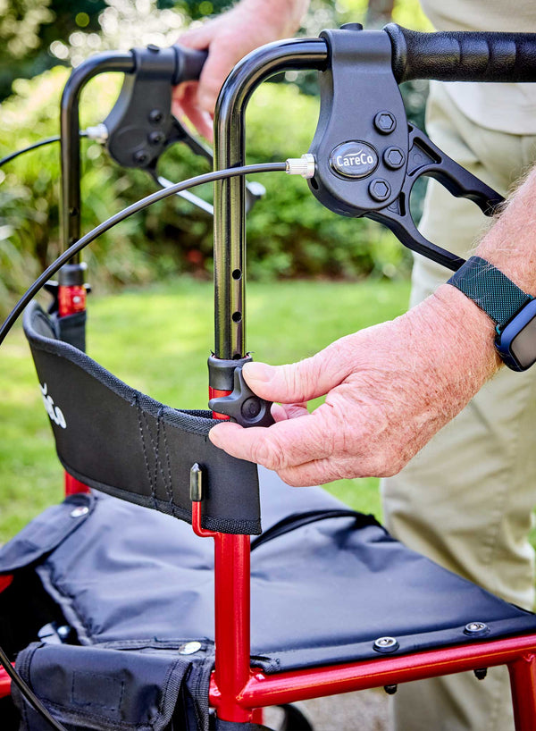 CareCo Triance Tri-Walker with Seat in use