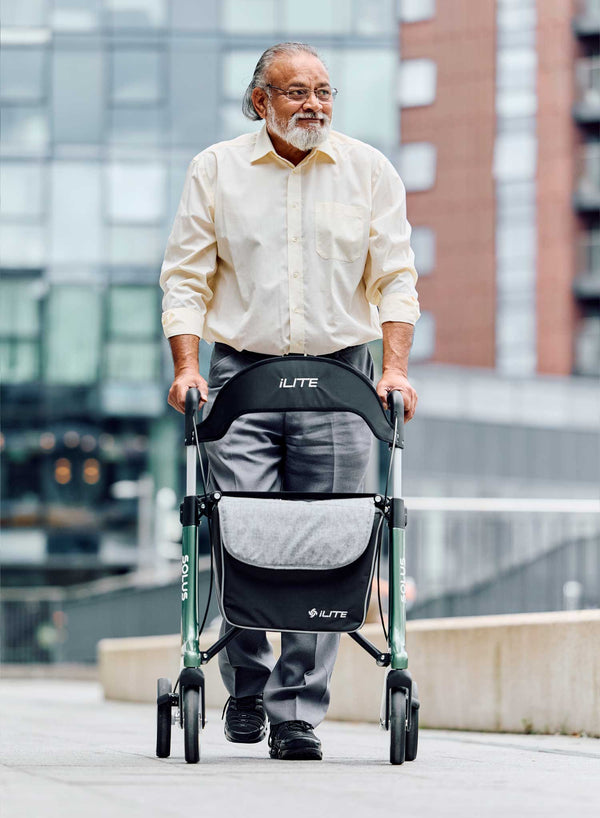 iLITE Solus Carbon Fibre Rollator in use