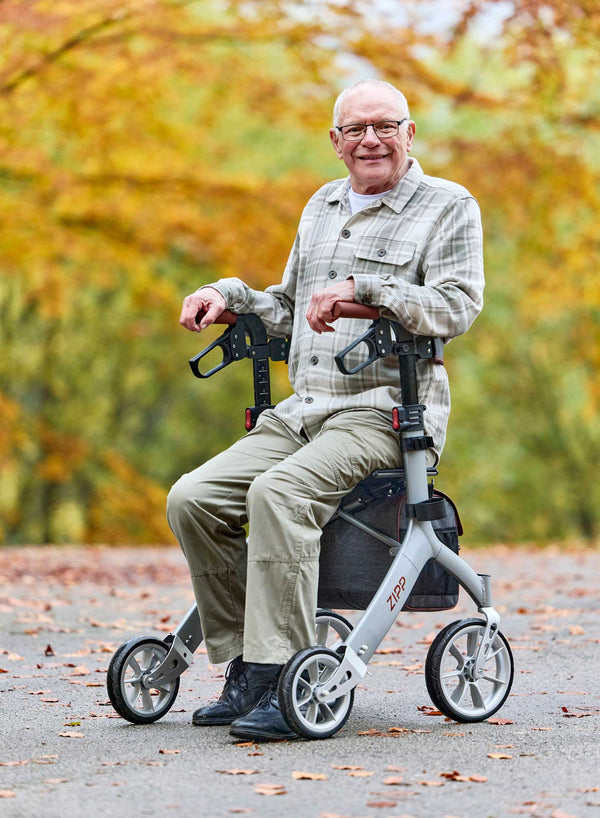 X-Go Zipp Rollator in use