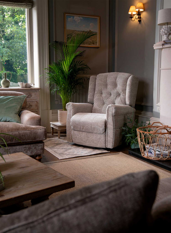 Henley Wingback Riser Recliner in use