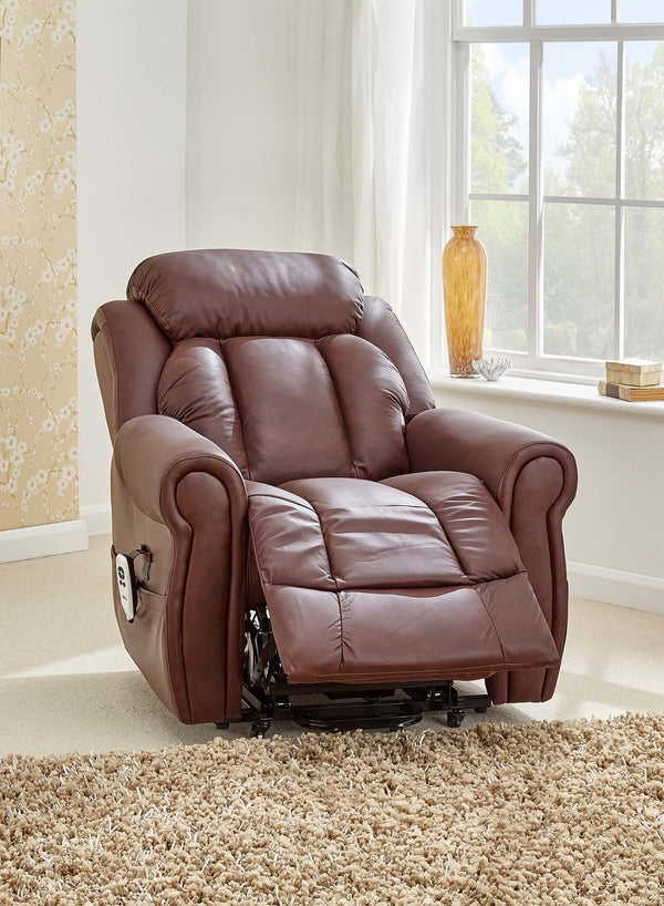 Lynton Riser Recliner with Heat &amp; Massage in use