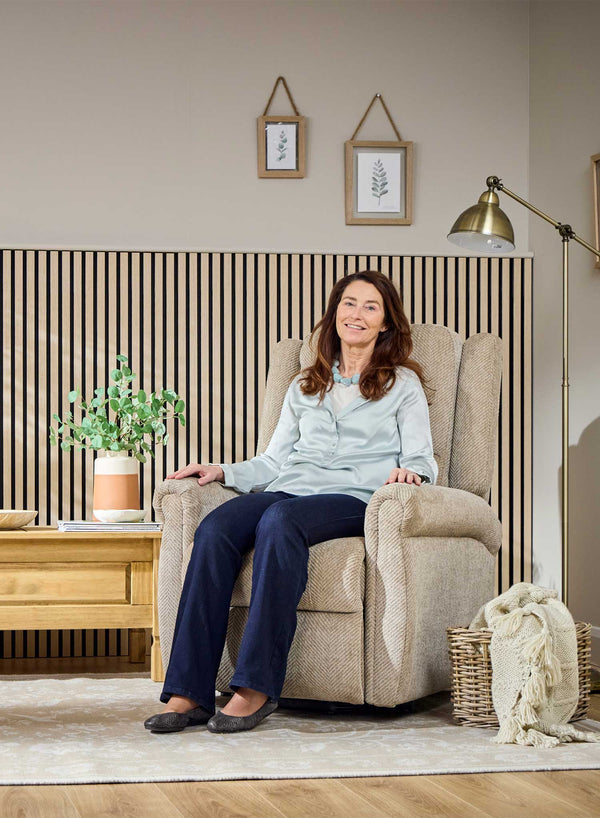 Savoy Riser Recliner with Heat &amp; Massage in use