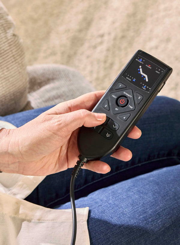 Maddox Riser Recliner with Heat and Massage in use