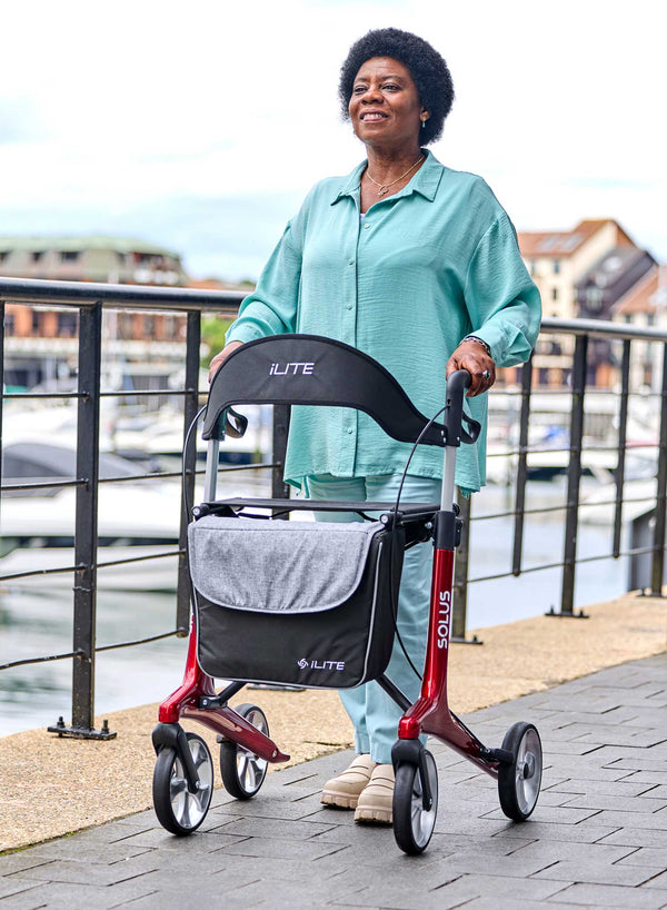 iLITE Solus Carbon Fibre Rollator in use