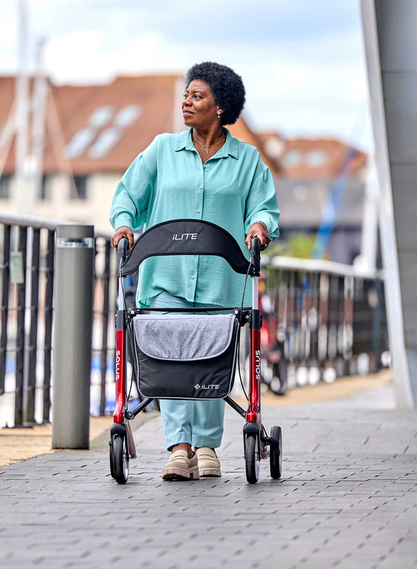 iLITE Solus Carbon Fibre Rollator in use