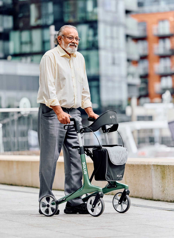 iLITE Solus Carbon Fibre Rollator in use