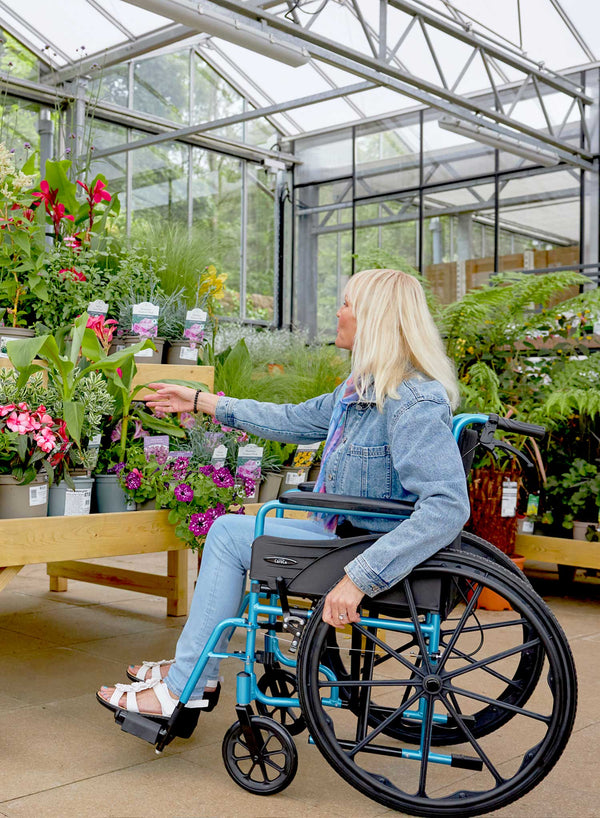CareCo Graviti Self-Propelled Wheelchair in use
