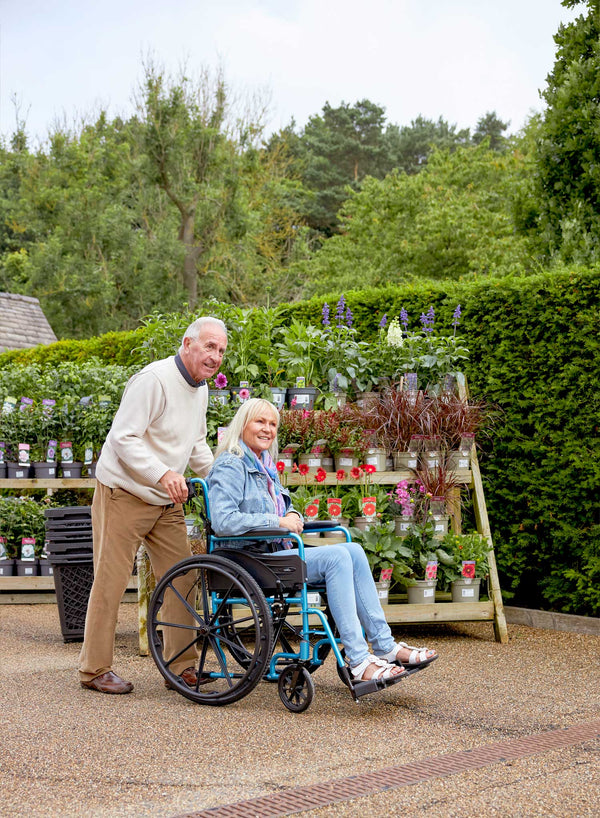 CareCo Graviti Self-Propelled Wheelchair in use