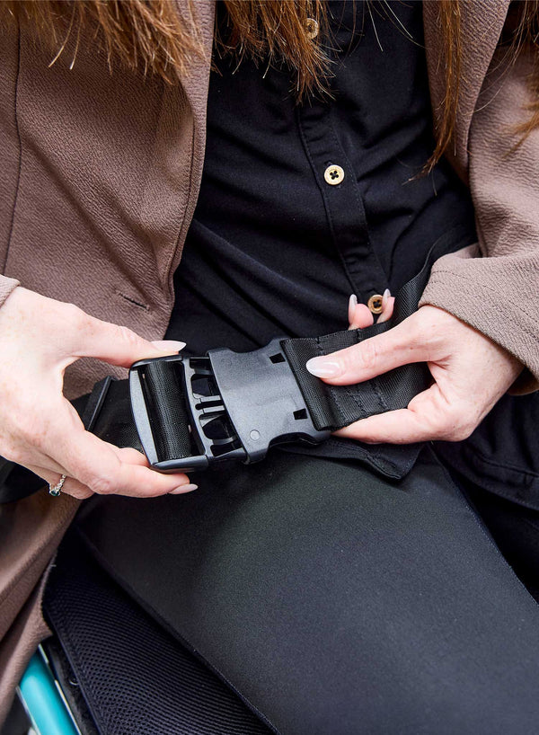 iConnect Zen Carbon Transit Wheelchair in use
